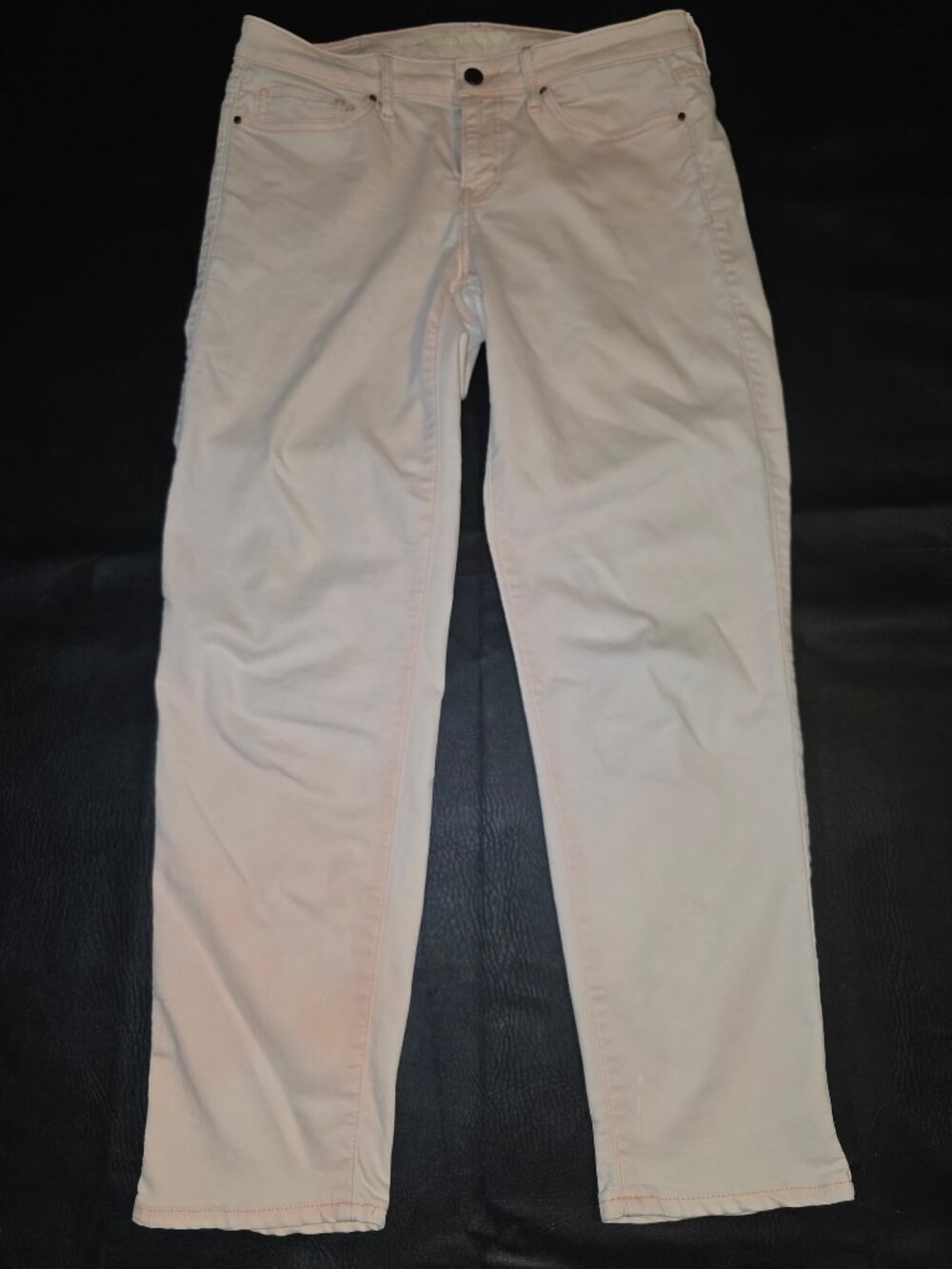 Calvin Klein Slim Fit Off-White Denim Jeans Size 34